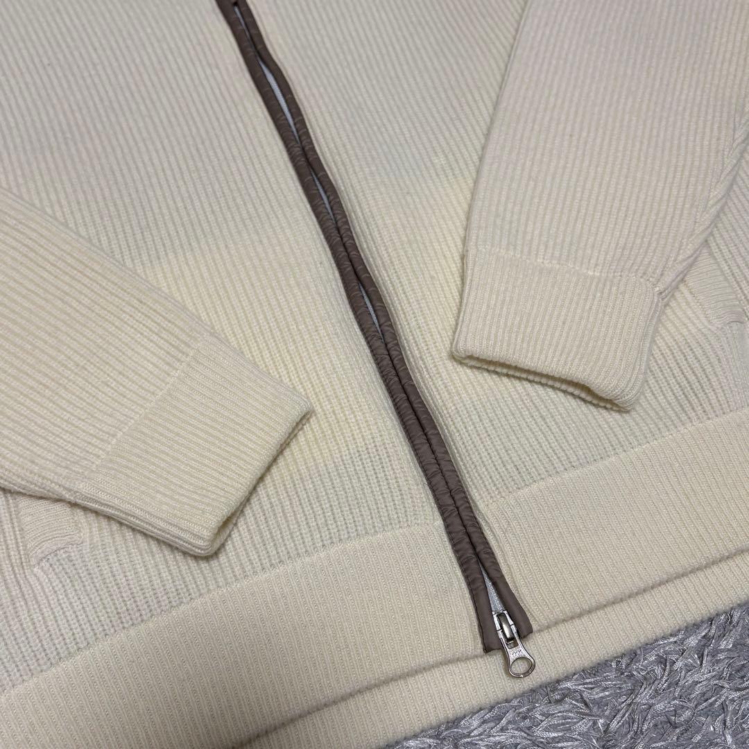 【美品54サイズ】グランサッソ ニット 切替 ダウンジャケット イタリア製