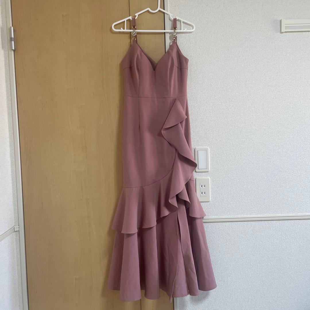 andy ダスティピンク フリルドレス