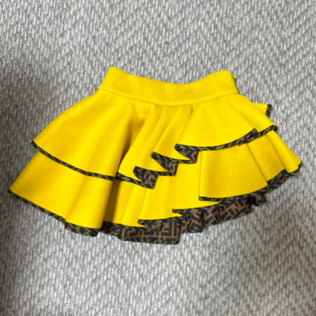 FENDI フリルイエロースカート 7A