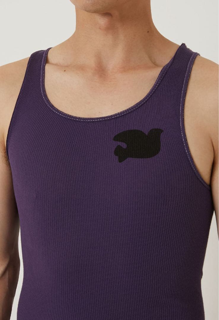 キムタク着 FREECITY タンクトップ 私物 パープル Lサイズ