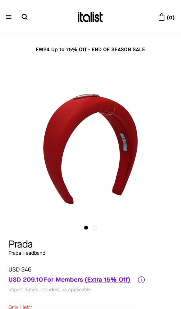 Prada カチューシャ