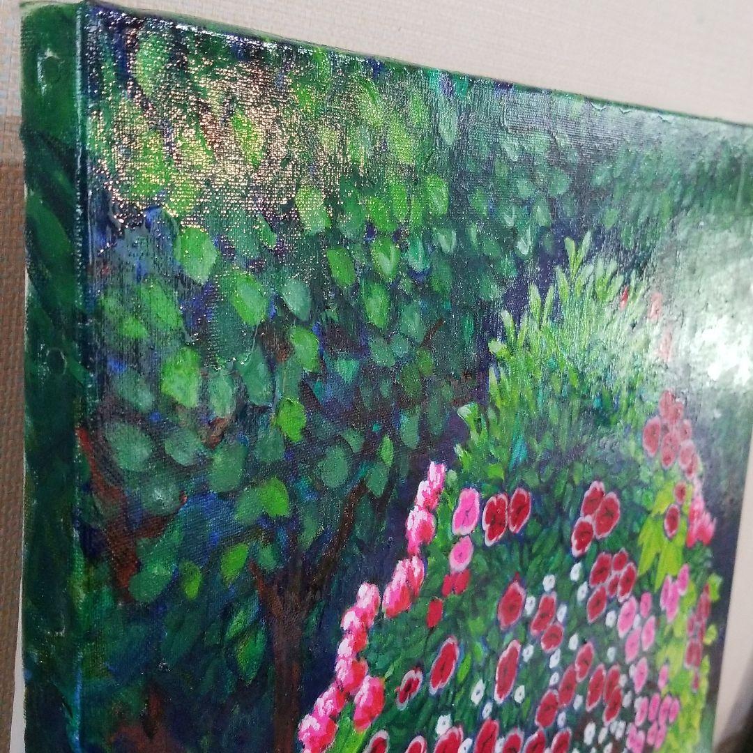 油絵　専用　ペチュニアが咲く寄せ植え　大キャンバス