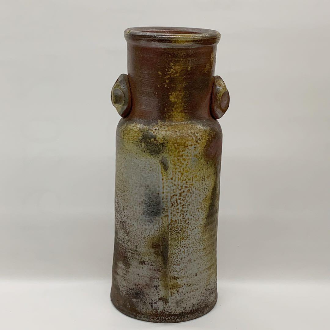 【花入4】備前4     耳付　松園　　高さ23㎝