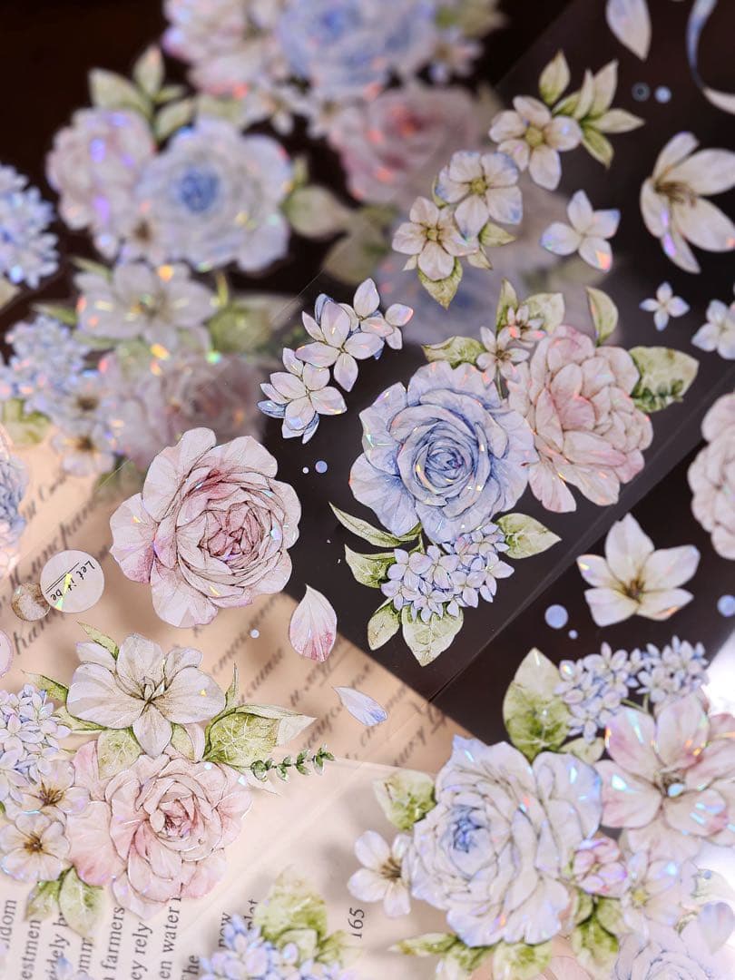 小白家文創《甜梦蓝》海外マスキングテープ　マステ 【2523】