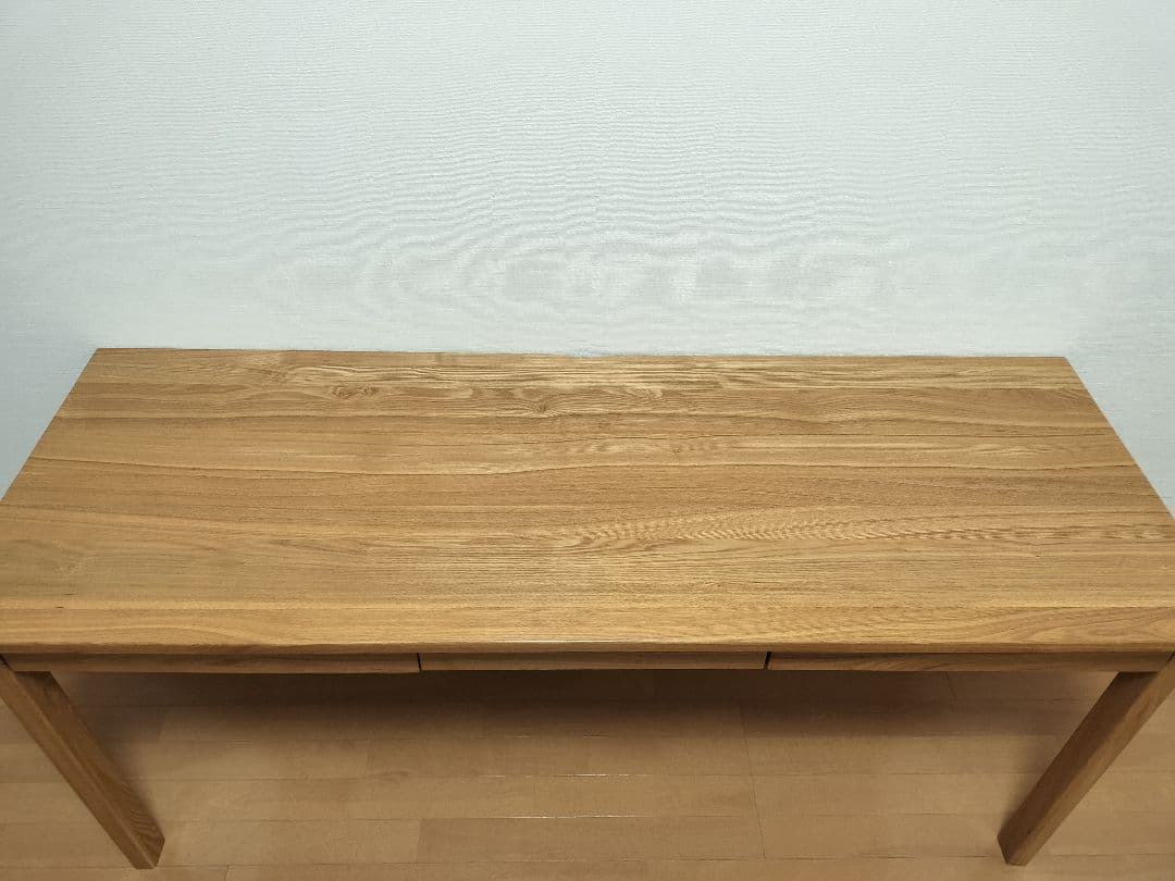 【値下げ】パソコンデスク タモ材 155cm幅