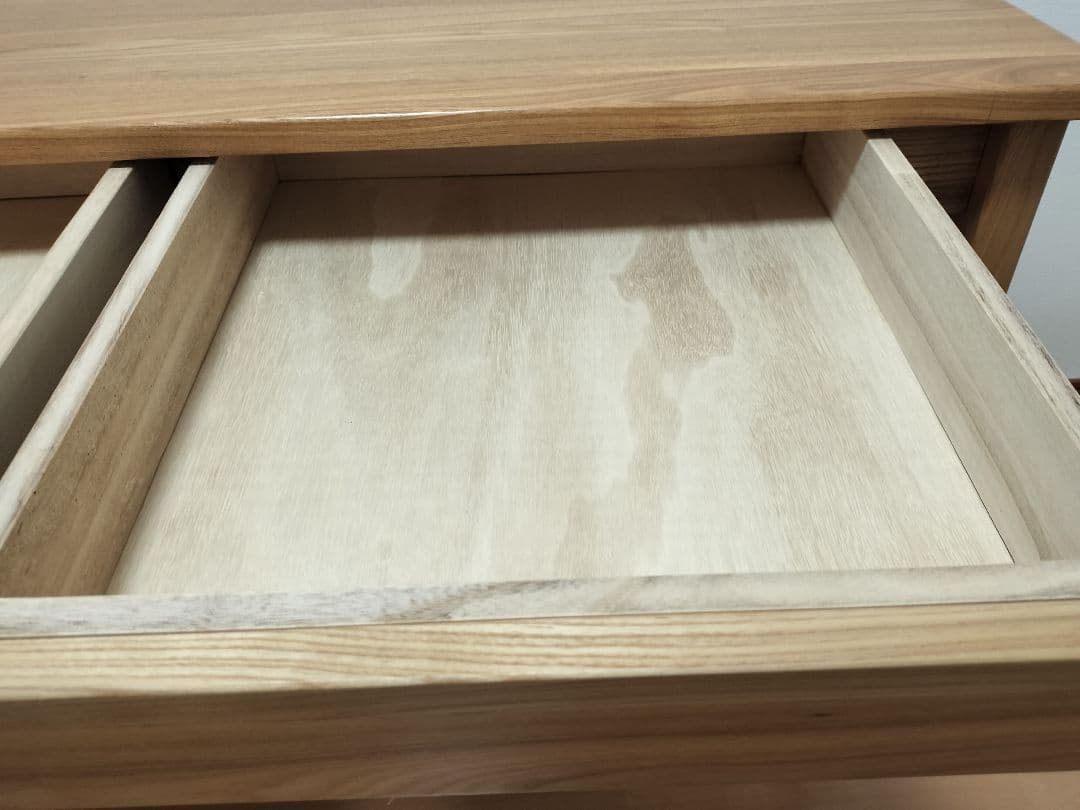 【値下げ】パソコンデスク タモ材 155cm幅