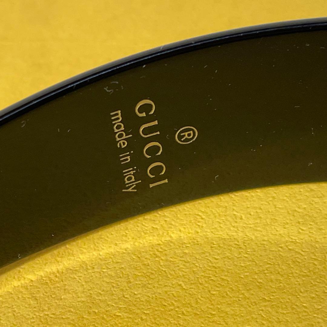 美品　GUCCI グッチ　カチューシャ　ビジュー　ブラック　黒　GG