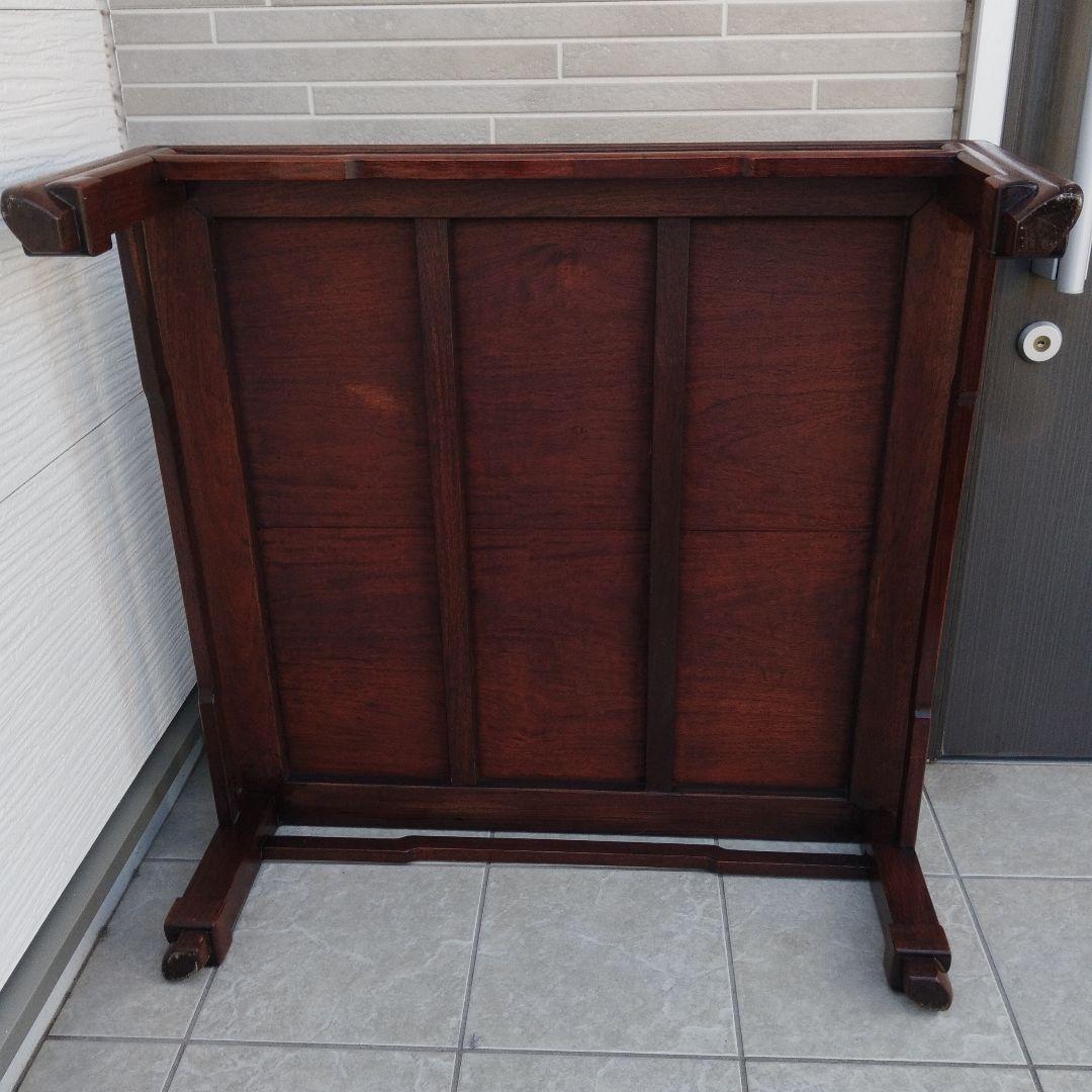 唐木テーブル 唐木家具 紫檀木製 アンティーク 紫檀座卓 座敷机 明時代風