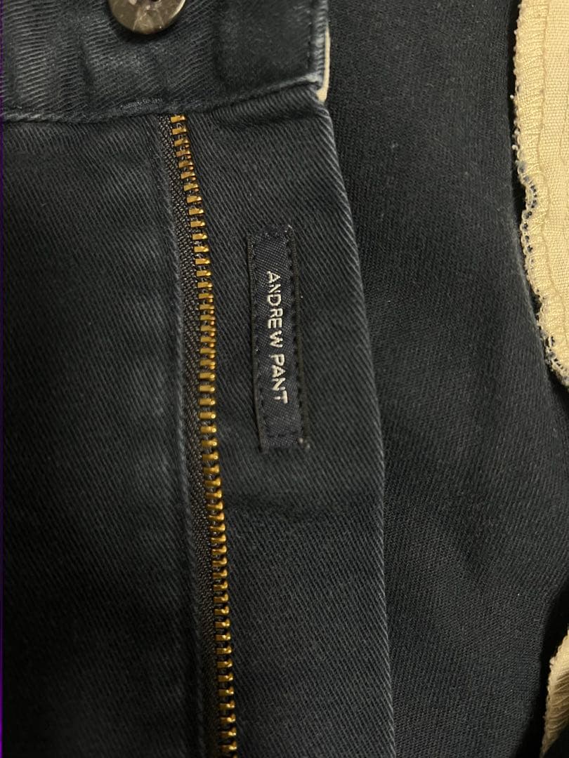 美品　90s ANDREW PANT W36 L30 ネイビー　ポロチノ