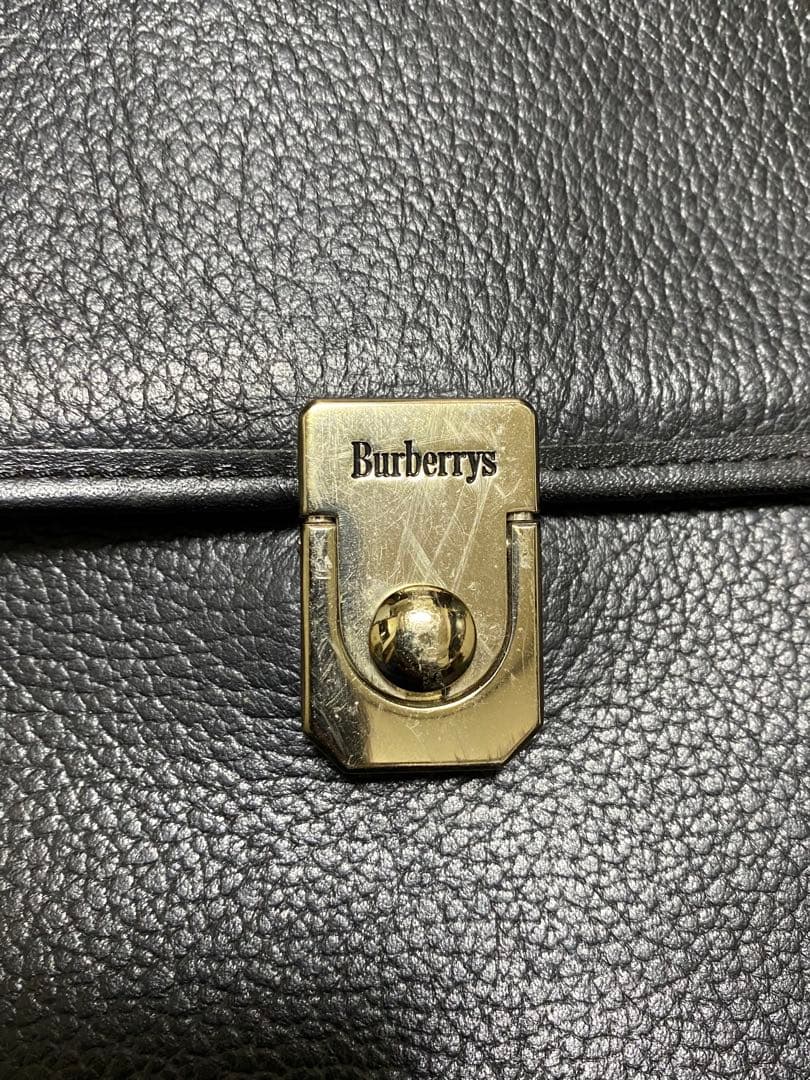 バーバリー　2way ショルダーバッグ　ビジネスバッグ　ブラック　チェック柄