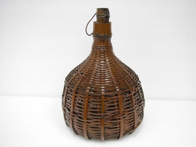 283/竹工芸 梶原光峰 茶道具 竹編み籠 虫籠 花籠 花入 一輪挿し