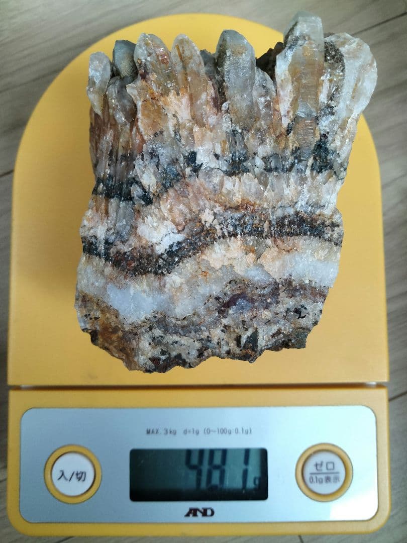 秋田県荒川鉱山緑水晶　123 国産天然緑水晶 （緑泥石インクルージョン）