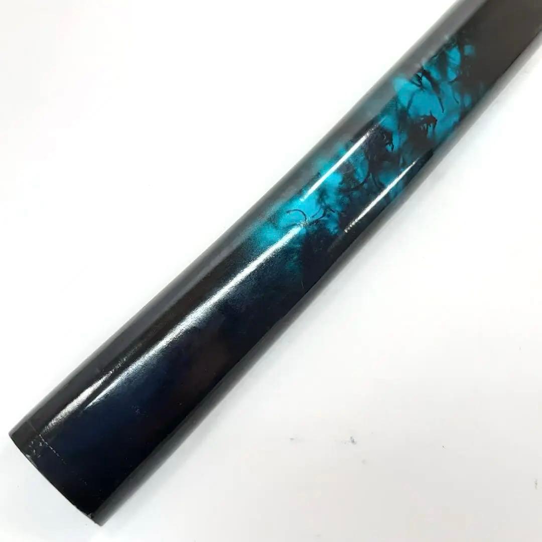 模造刀大刀 青柄 雲龍楕円鍔 青暈し黒呂鞘