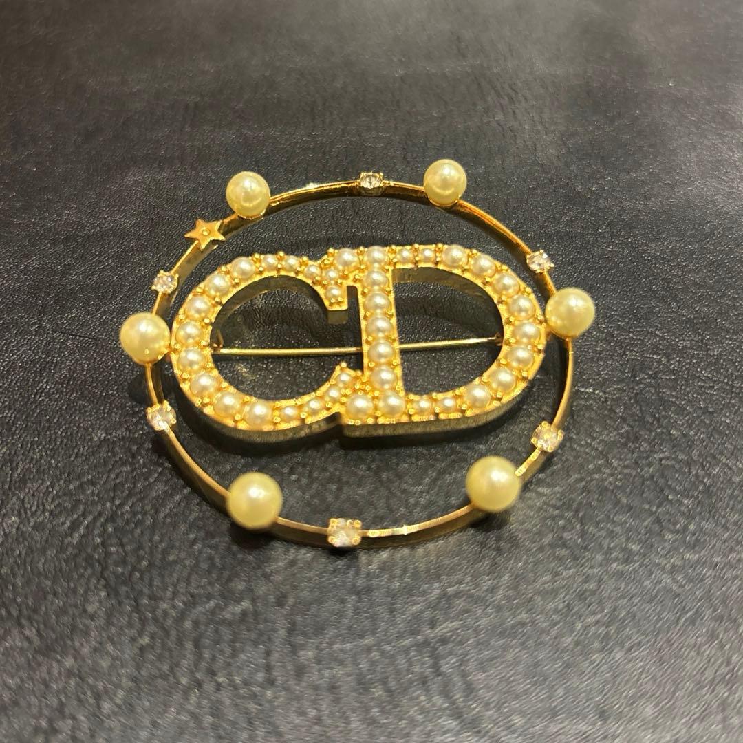 Clair D Lune ブローチ Dior メタル・レジンパール・クリスタル