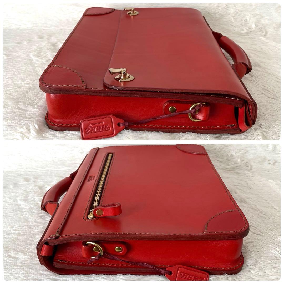 極美品✨HERZ ヘルツ ショルダーバック 2way 丸大おこし ハードレザー