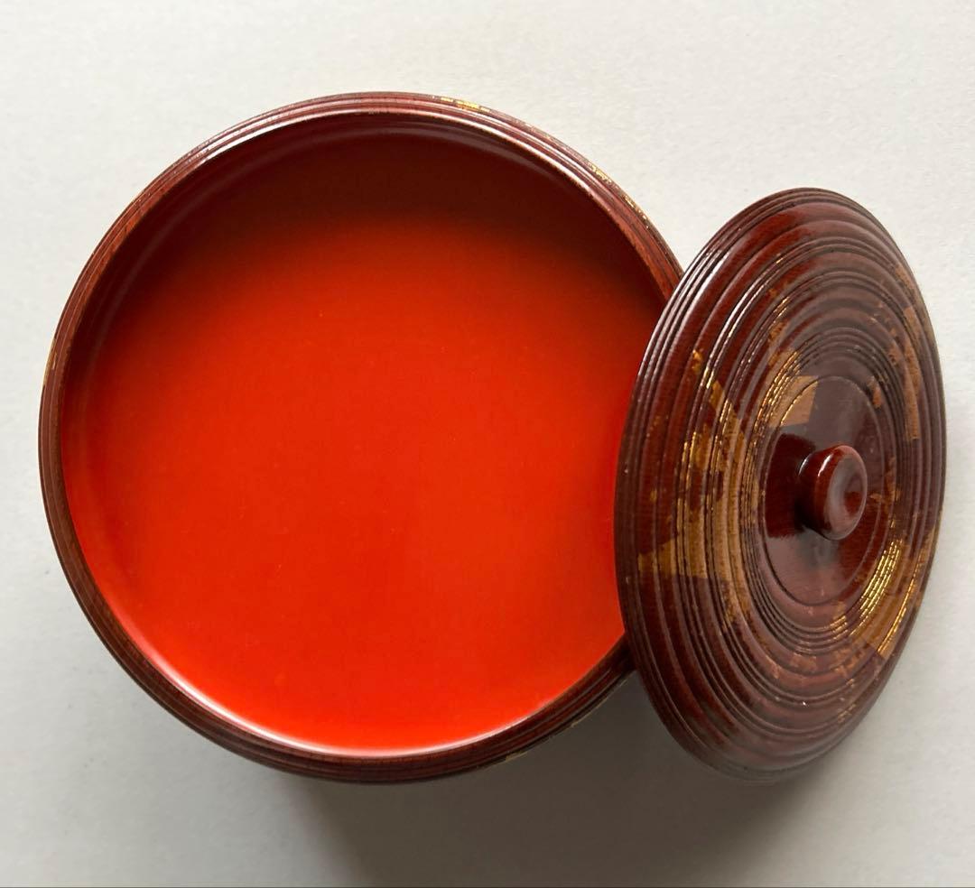 長寛写　重子餅菓子器　2段漆器