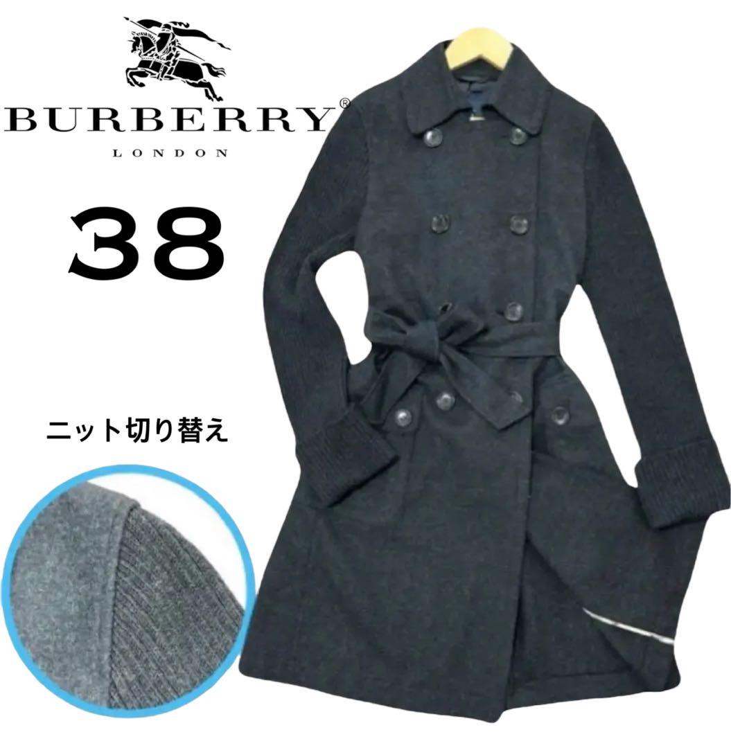 BURBERRY LONDON wool knit チェスターコート　38