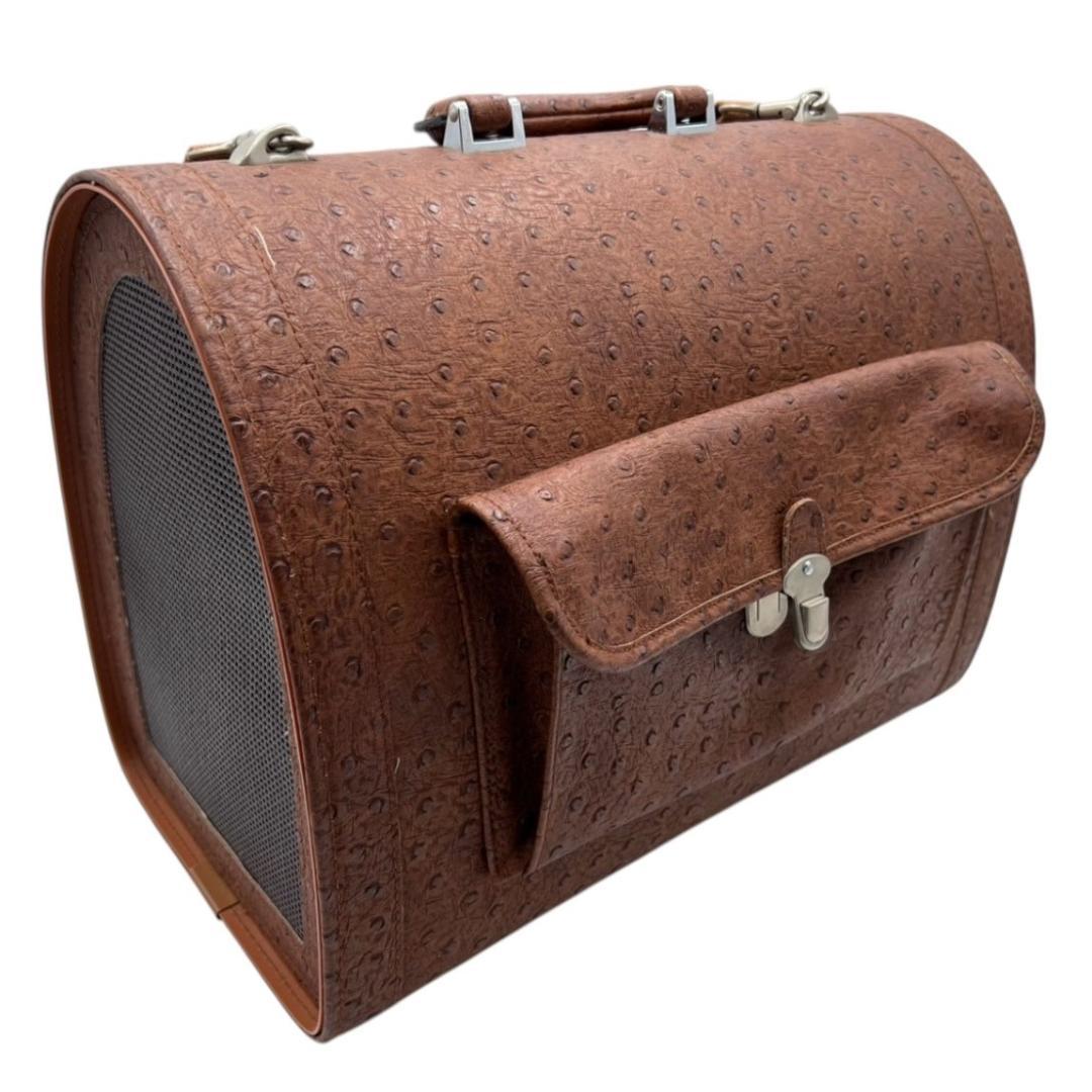 【新品未使用】ペット用 キャリーバッグ レザー Mサイズ