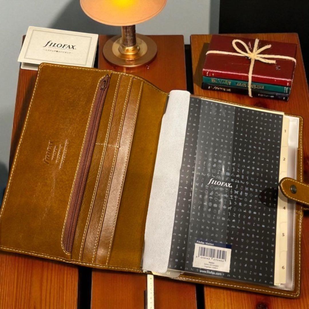【定2万超】新品 ファイロファックス マルデン A5 システム手帳 オークル 茶