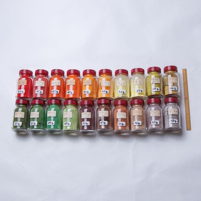 日本画材・岩絵具・水干絵具（中古）セット