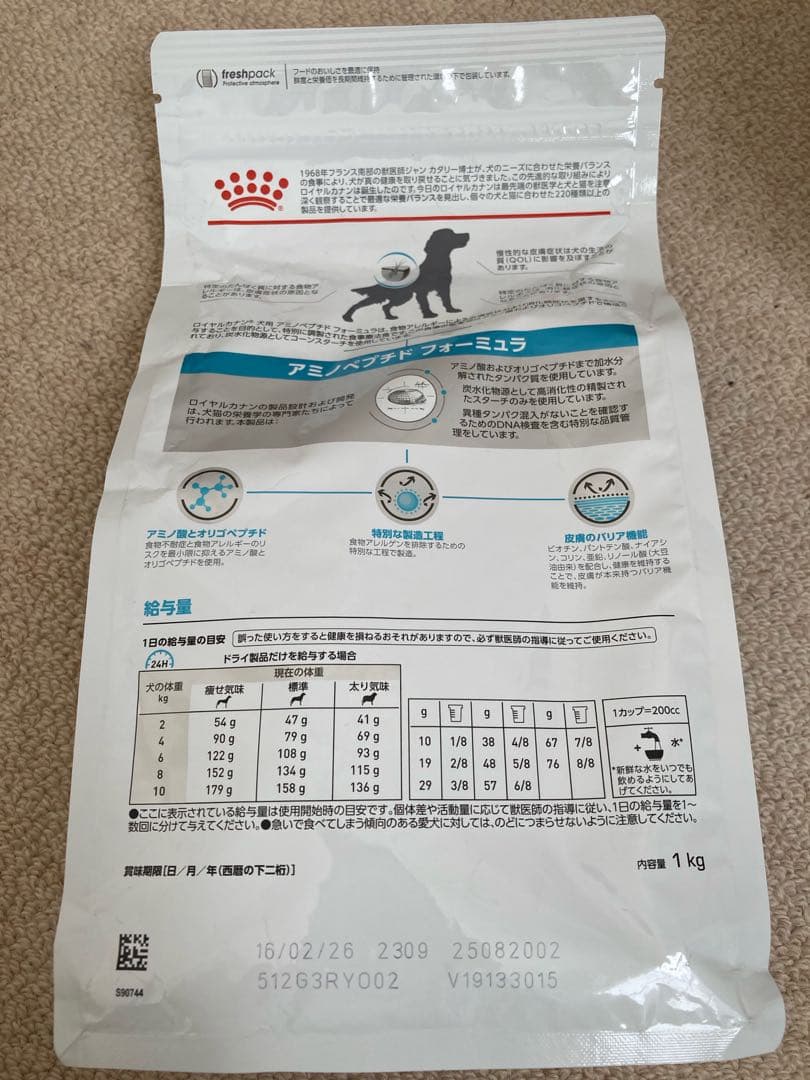 お値下‼️24時間以内発送‼️ロイヤルカナンアミノペプチドフォーミュラ 1キロ×2袋