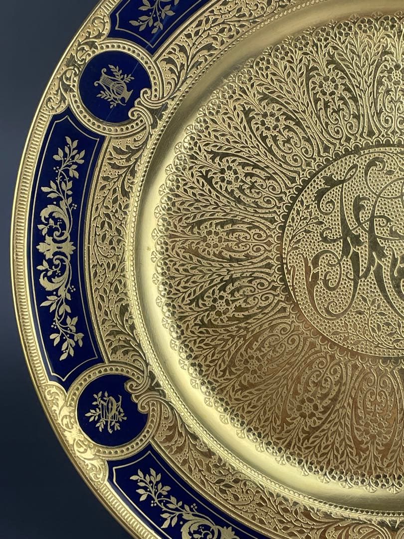 【美品・豪華】レノックス 金彩 モノグラム ２６．４㎝ 大皿 Lenox