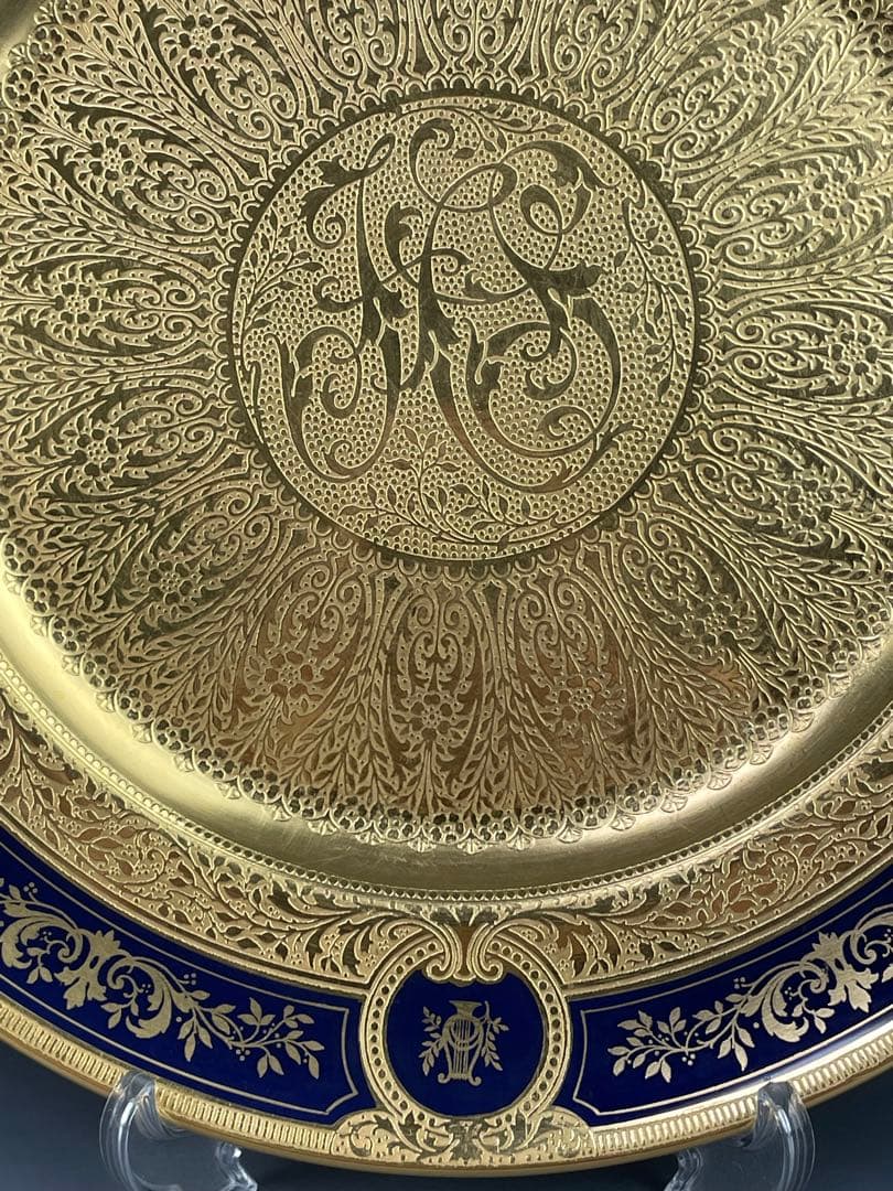 【美品・豪華】レノックス 金彩 モノグラム ２６．４㎝ 大皿 Lenox