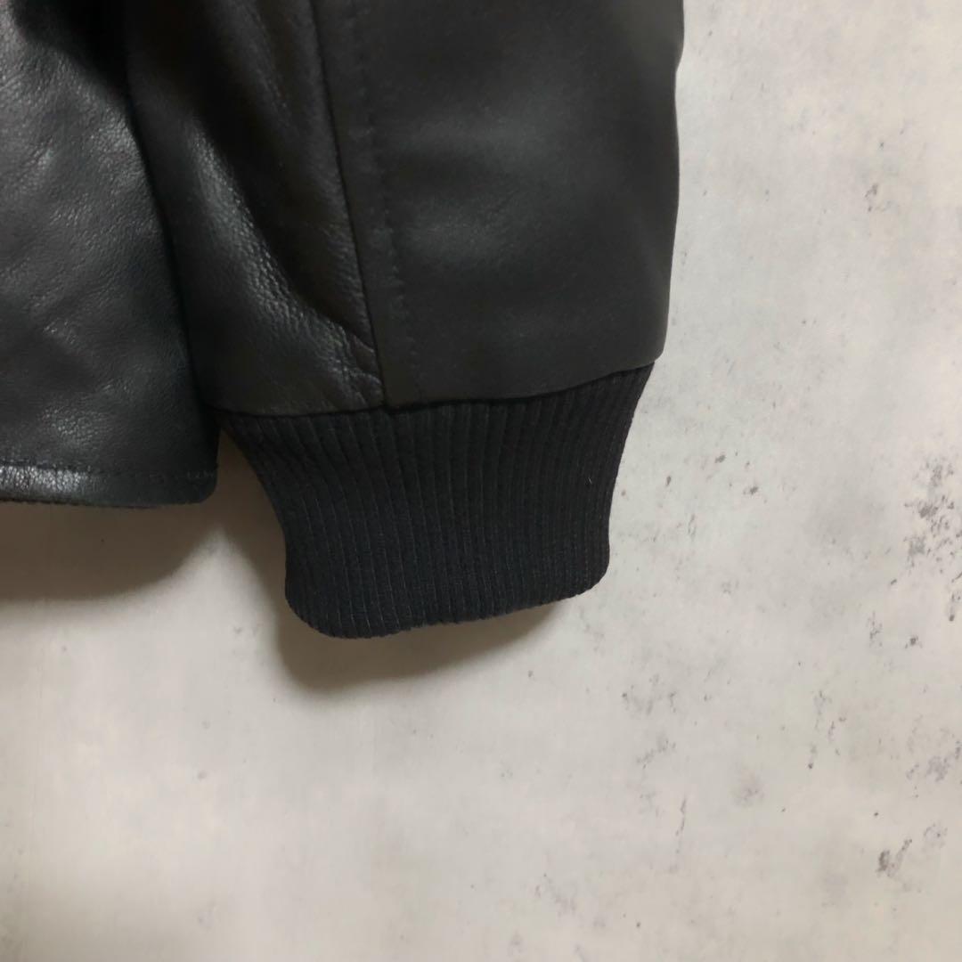 訳あり　AKM Contemporary レザーフード ライダースジャケット