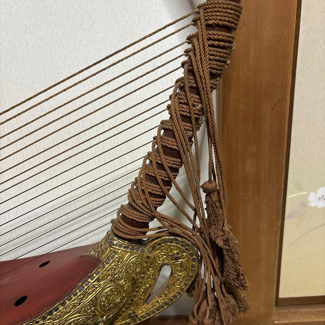 ビルマの竪琴 ミャンマー 伝統楽器 弦楽器 民族楽器　海外琴　ハープ　インテリア