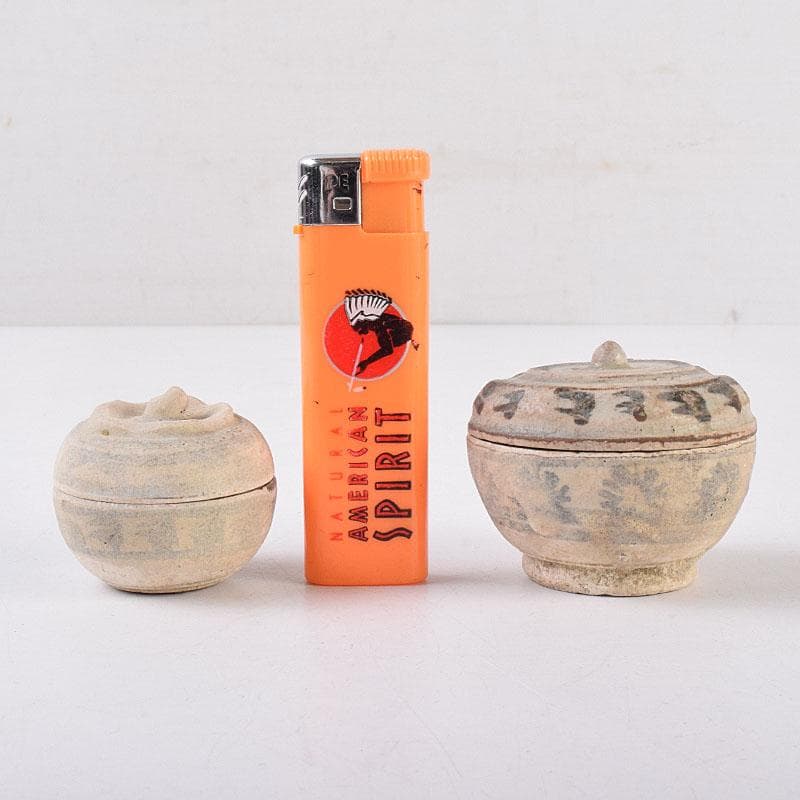 タイ古陶磁　スンコロク　宋胡録　合子　蓋物　箱付　M　R8933