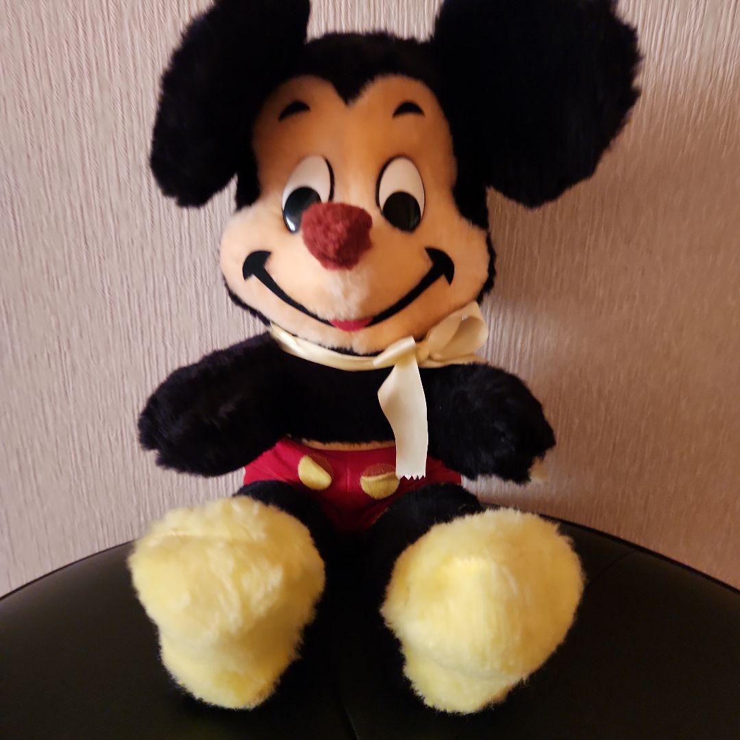 ヴィンテージミッキーマウスぬいぐるみ　アメリカ製　手作りぬいぐるみ