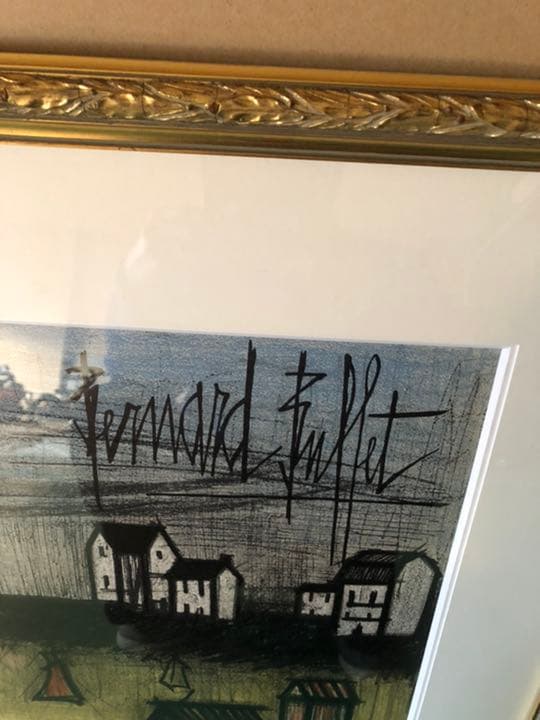 ベルナール ビュッフェ リトグラフ 版画 大型 額縁 額