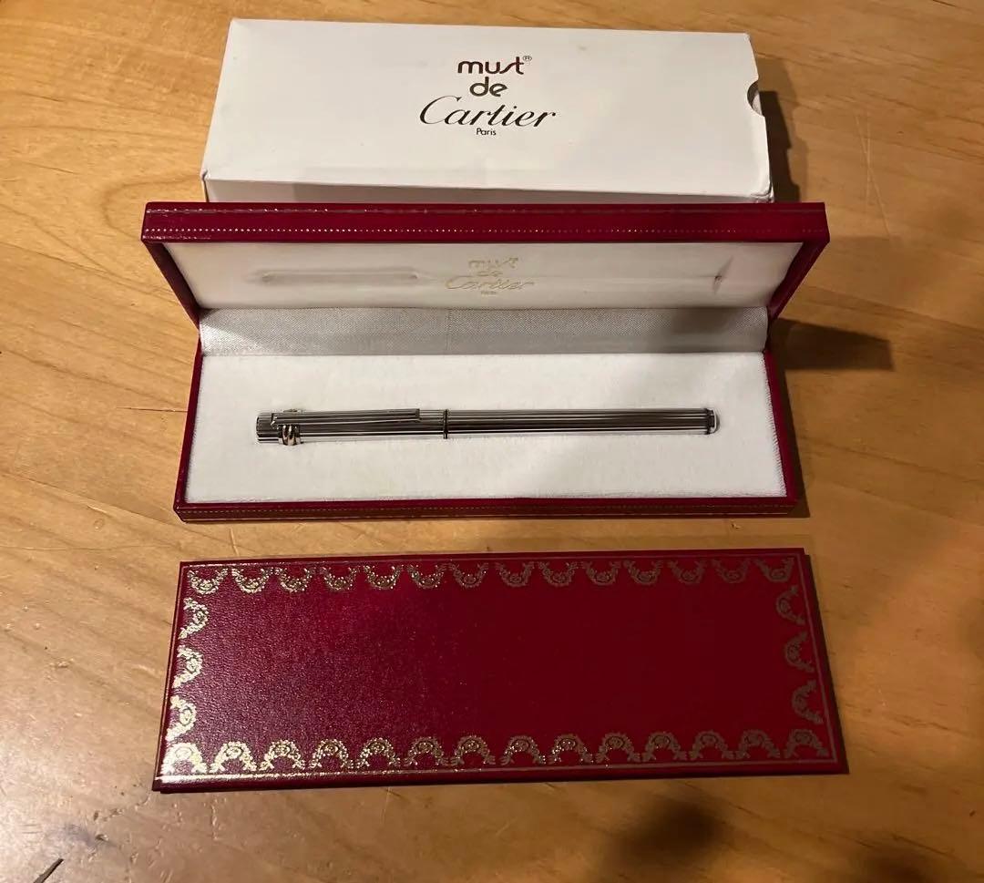 Cartier マスト ドゥ カルティエ ボールペン トリニティ シルバー