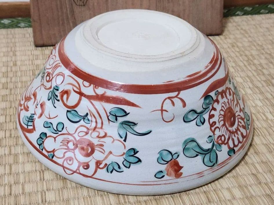 五代　清水六兵衛　呉須赤絵　鉢　木箱入　魁字　菓子鉢　茶道具　京焼