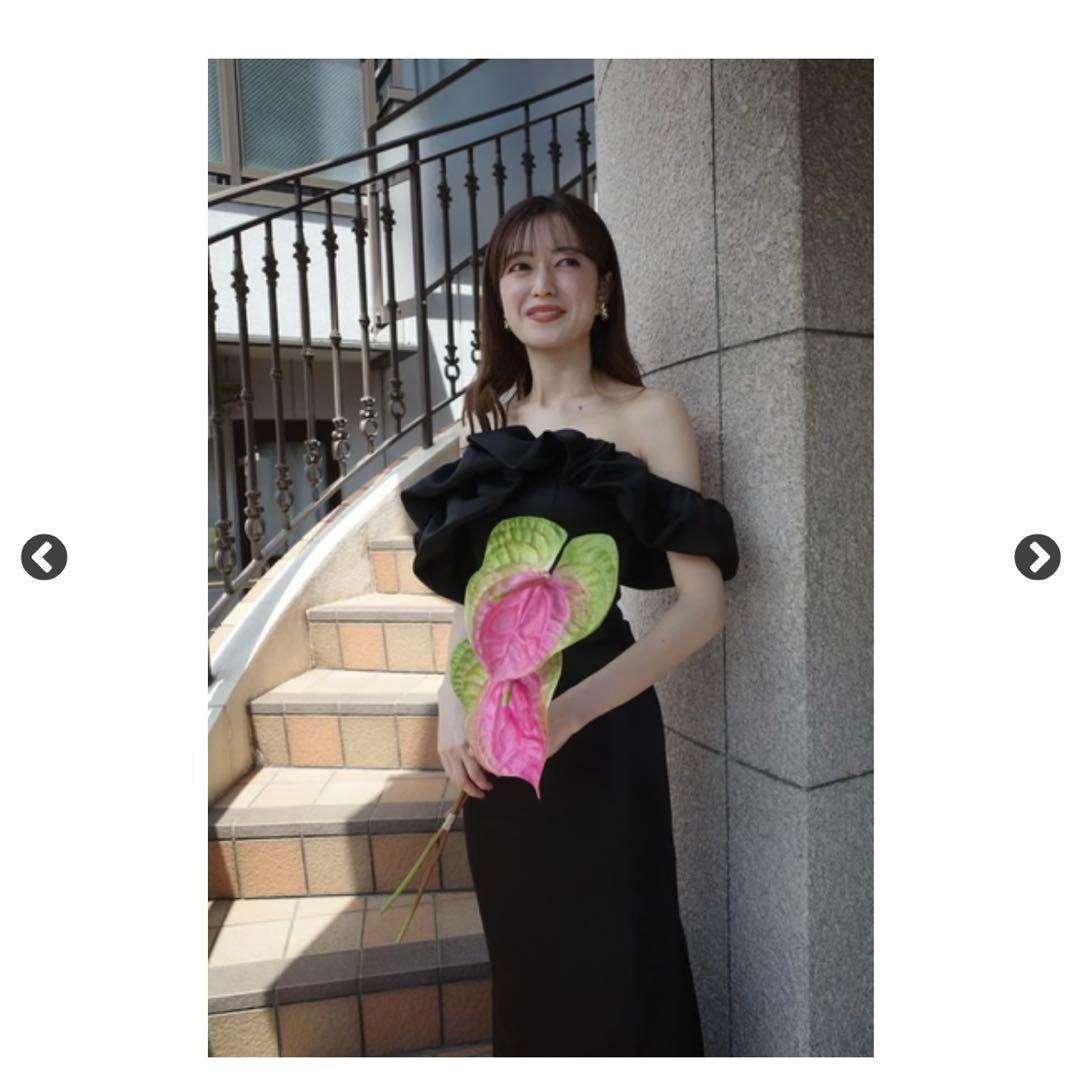 dress production オフショルダーソフトマーメイドドレス W268