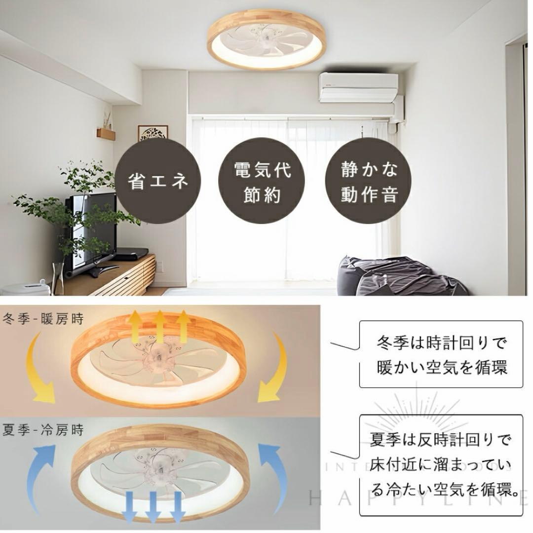シーリングファンライト 高輝度LED ウッドタイプ