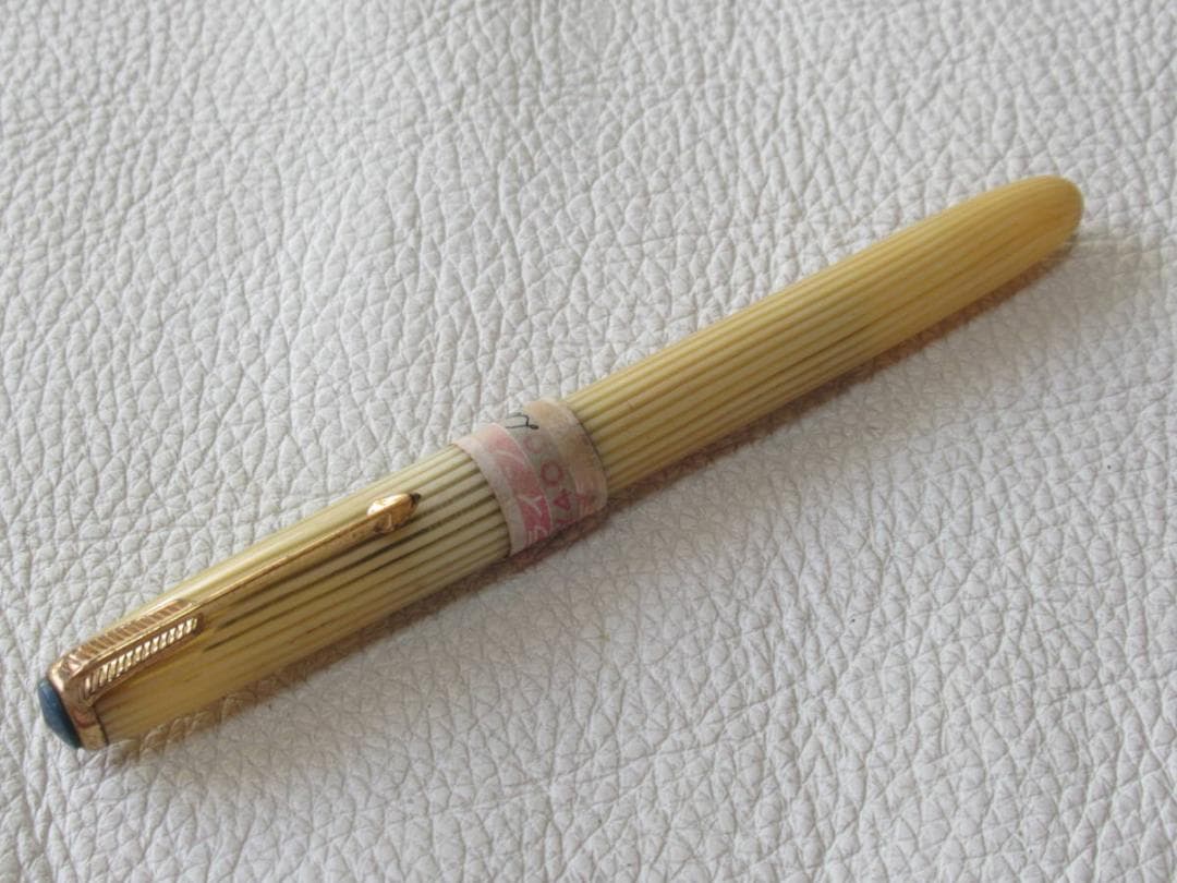 未使用1950年頃ラベル付◆今は無き 杉田万年筆 ライン セルロイド製ペン先中字