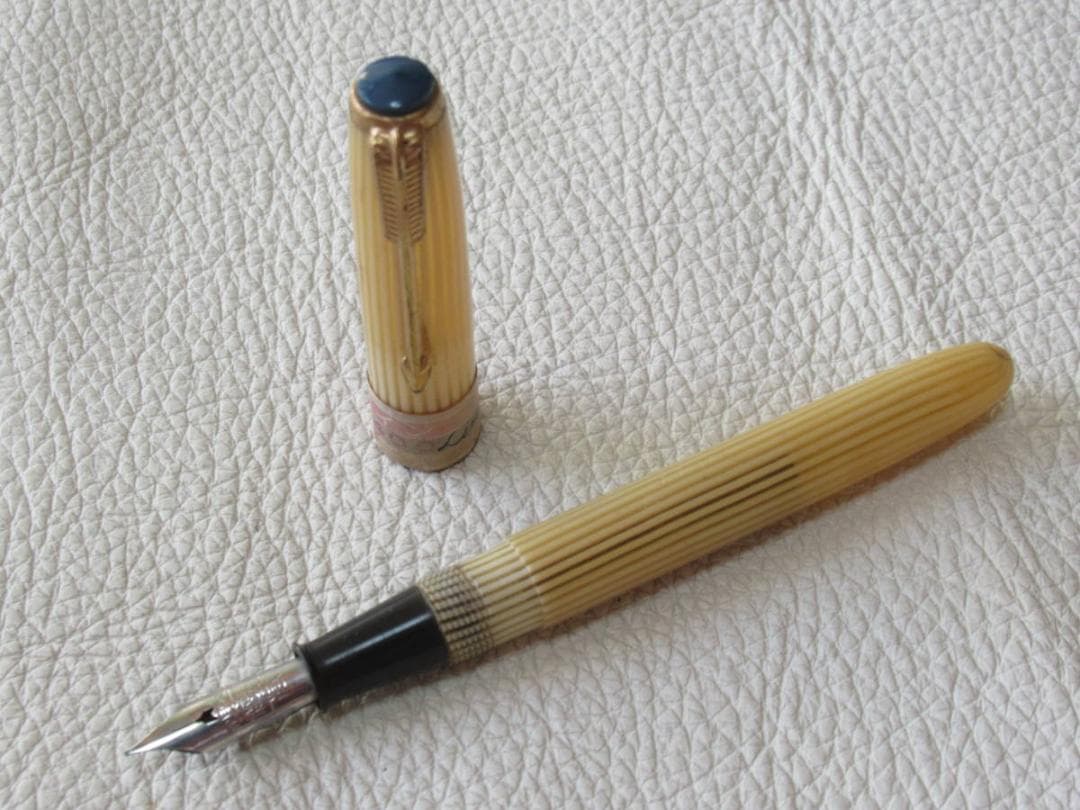 未使用1950年頃ラベル付◆今は無き 杉田万年筆 ライン セルロイド製ペン先中字