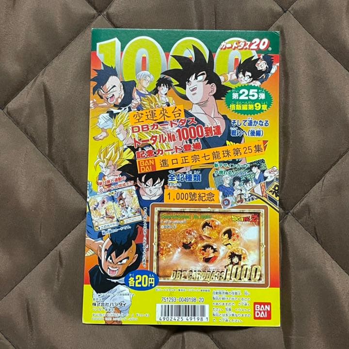 ドラゴンボール　カードダス 台紙　本弾25 台湾オリジナル文付き