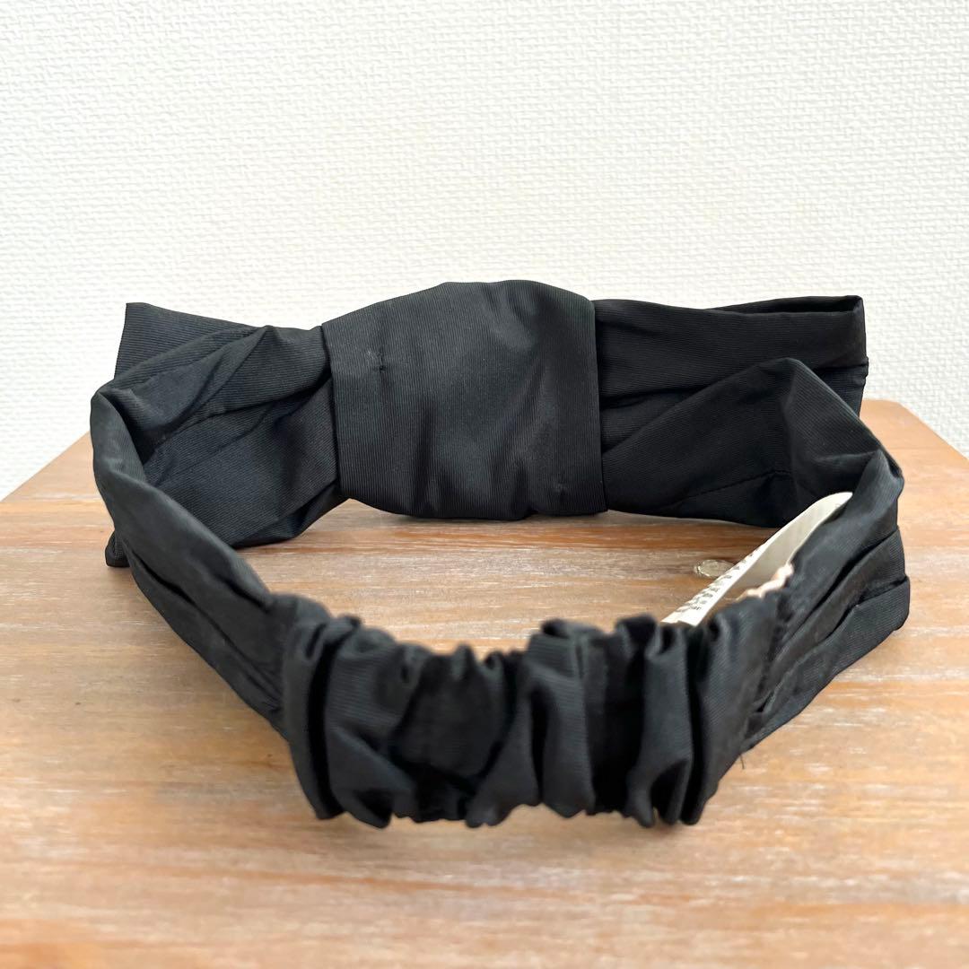 【美品♡かわいい】N°21 ヌメロベントゥーノ❤︎リボン付きブラックヘアバンド