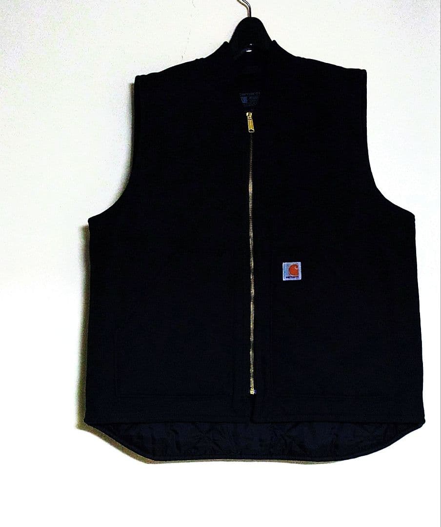 ⬛carhartt ダックベスト【黒】✨USED美品 Lsize