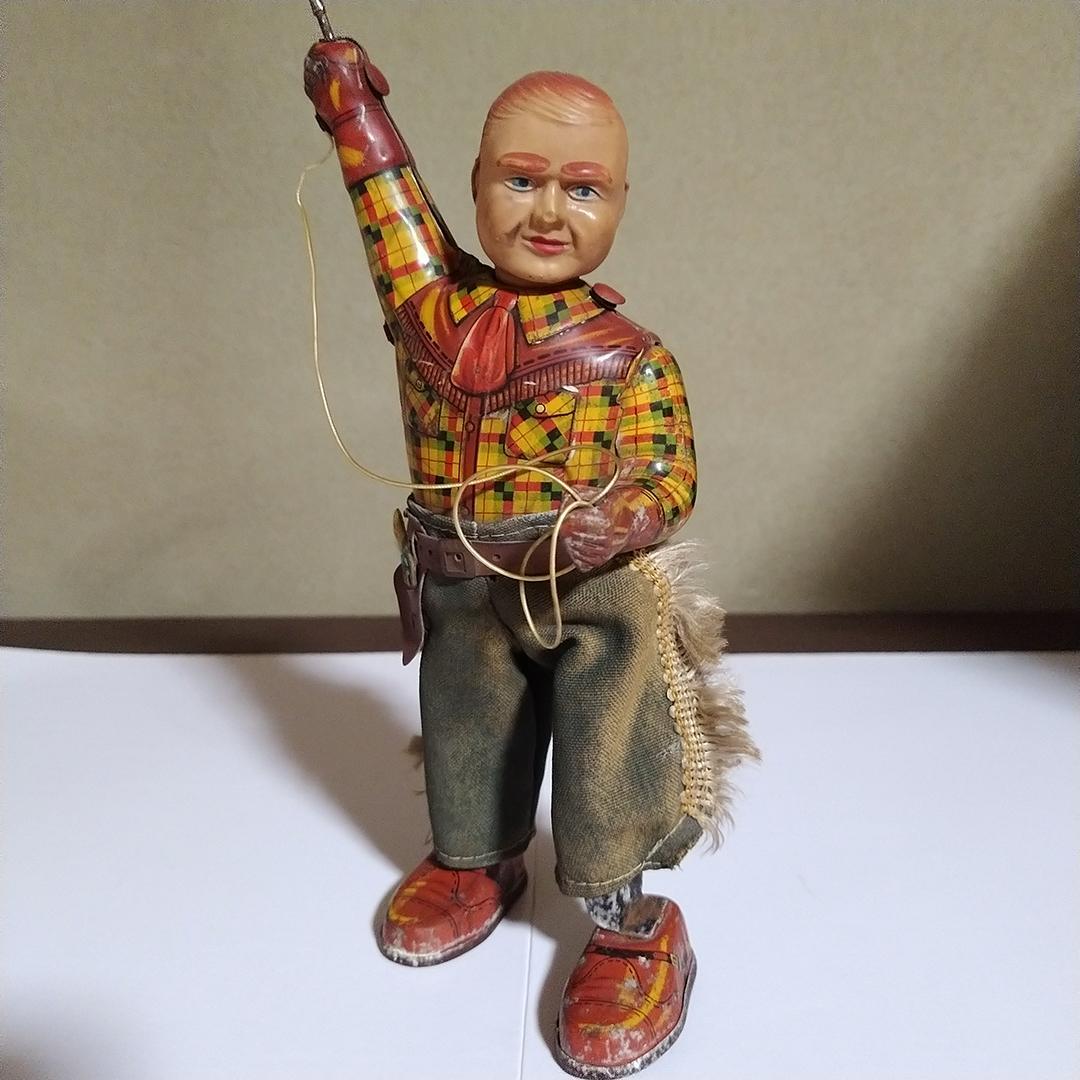 ぺ*ん様 ALPS カウボーイ 投げ縄回し ブリキ