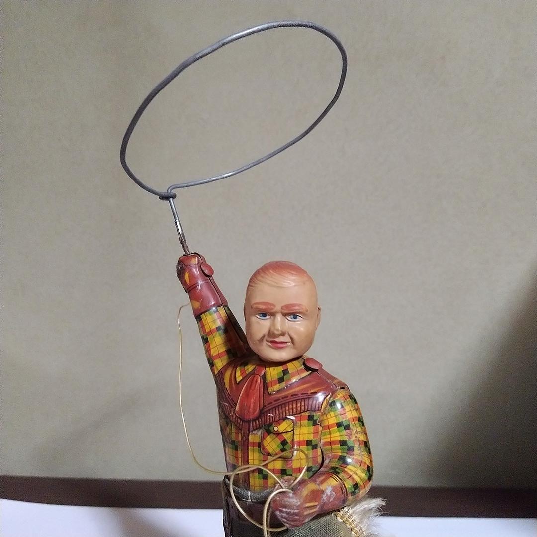 ぺ*ん様 ALPS カウボーイ 投げ縄回し ブリキ