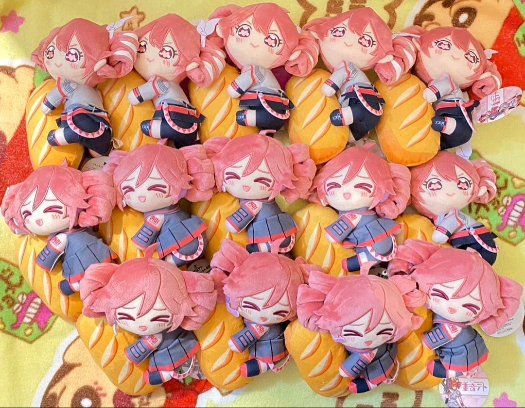 重音テト　フランスパンぬいぐるみ　14個セット