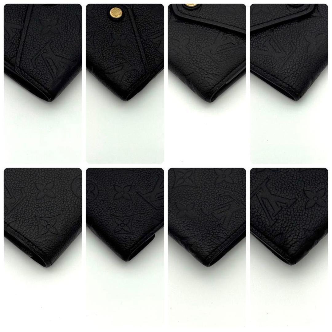 ユウ76　ルイヴィトン 折財布 モノグラム ヴィクトリーヌ 黒 2454