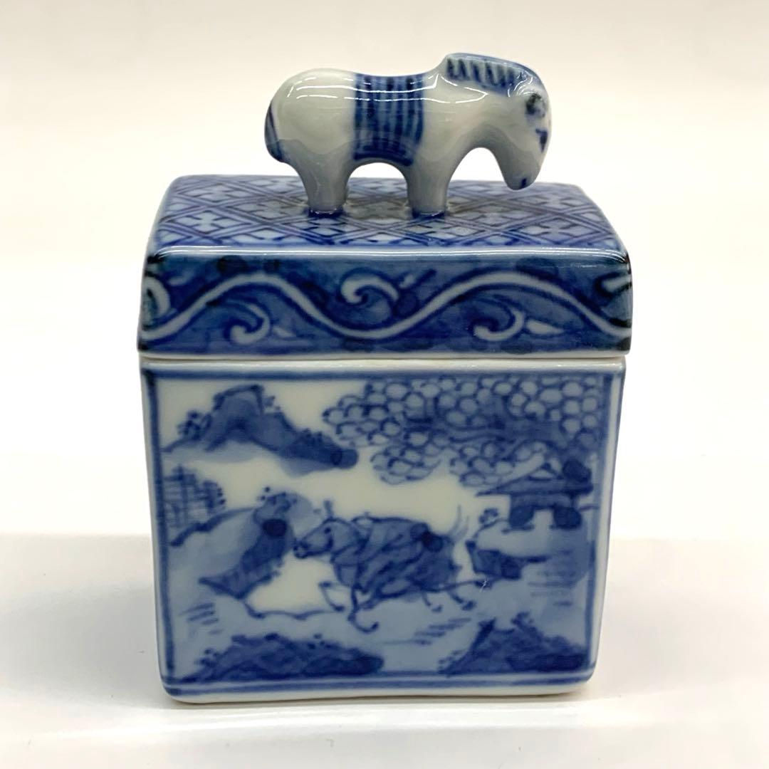 【香合　干支　午】高野昭阿弥　共箱