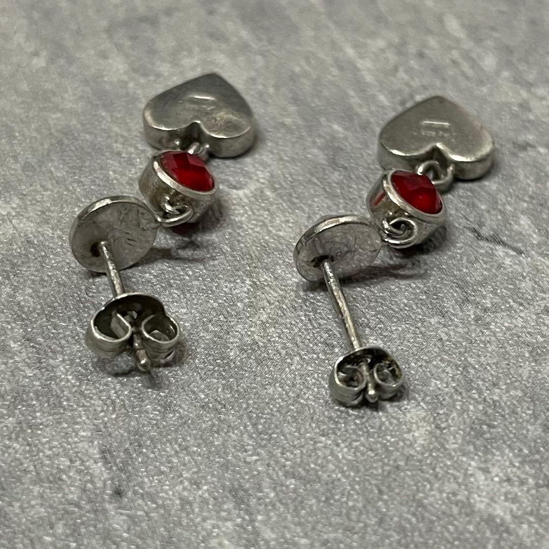 GUCCI グッチ シルバー 925 ハート ストーン ピアス