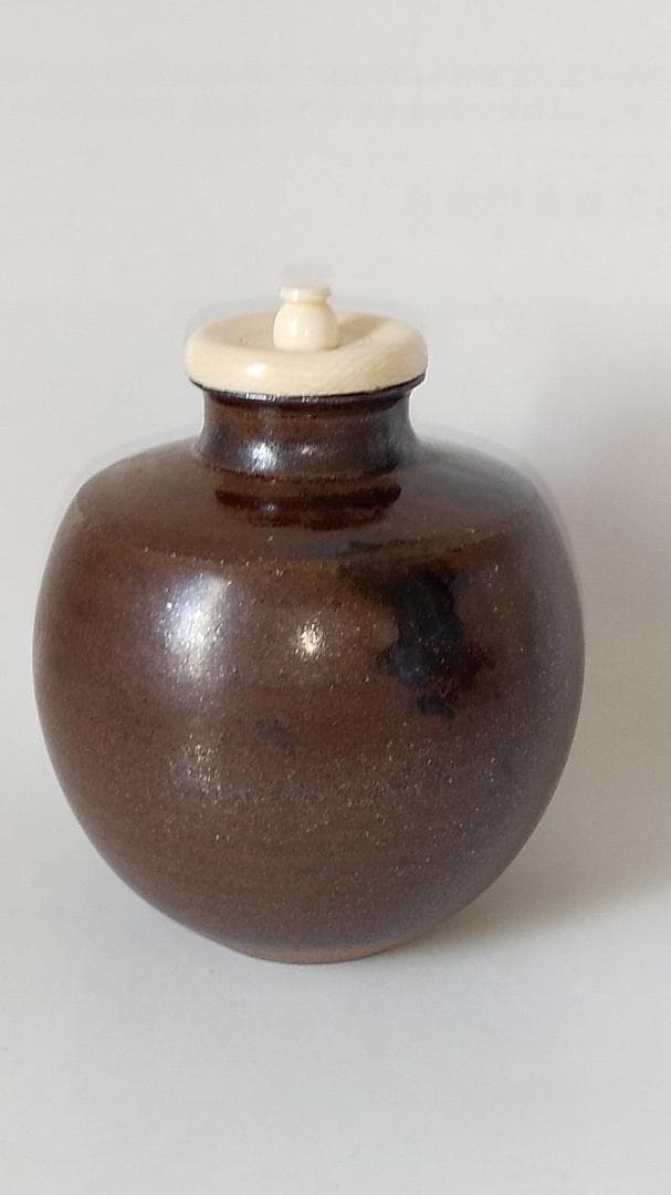 笹田仁史 本能寺文琳写 茶入 仕覆 朝倉間道 茶道具 共箱 栞 京焼茶入 新品