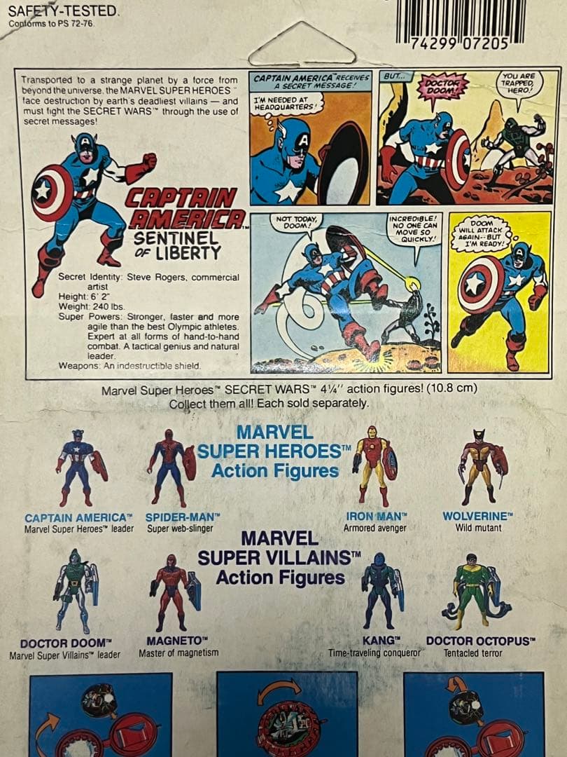 1984年当時物　未開封　マテル製　キャプテンアメリカ　フィギュア　Mattel