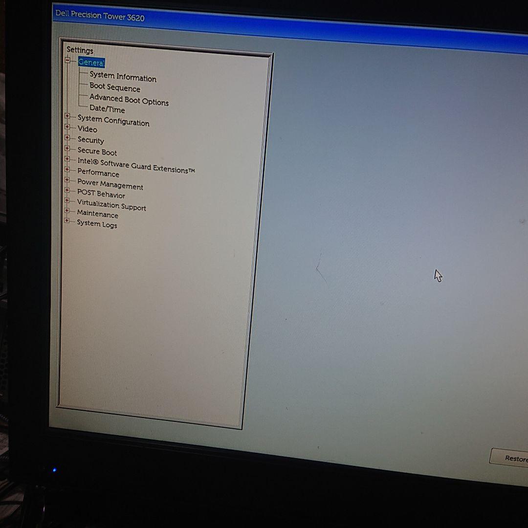 ワークステーション Dell Precision Tower 3620